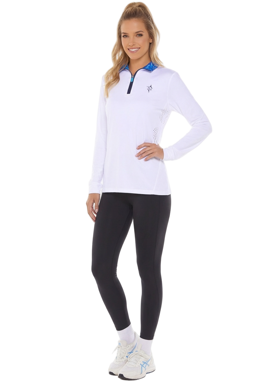 Women's Monterey Quarter Zip – White